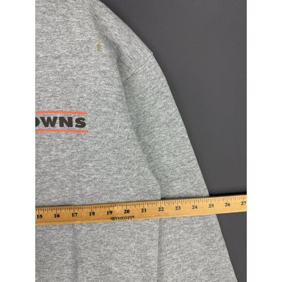 Vintage 90s Cleveland Browns NFL Football Dawg Pound Grey Crewneck Sweater Large - Picture 14 of 15